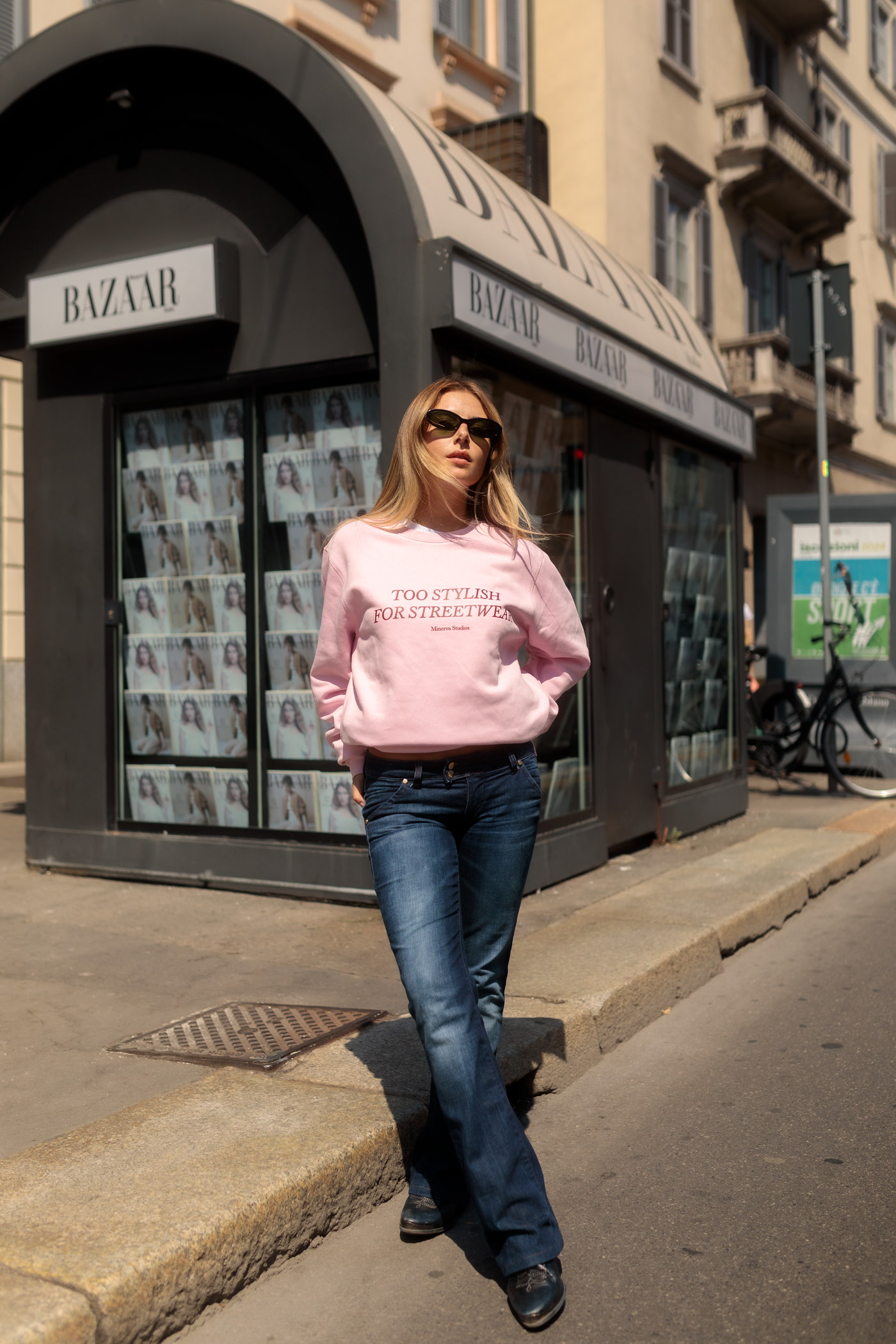 Too Stylish For Streetwear Crewneck- Pink