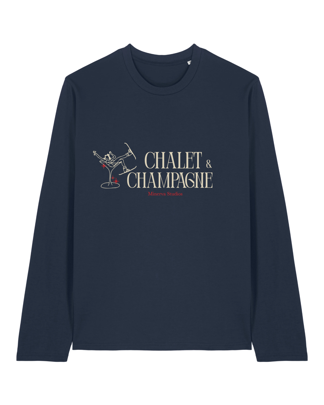 Chalet & Champagne Long Sleeve Shirt - Navy