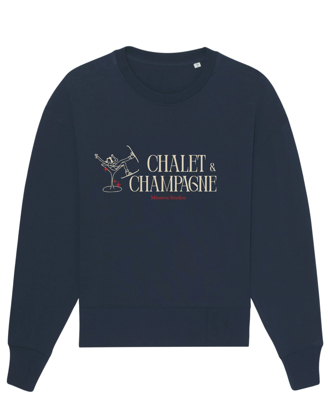 Chalet & Champagne Crewneck - Navy