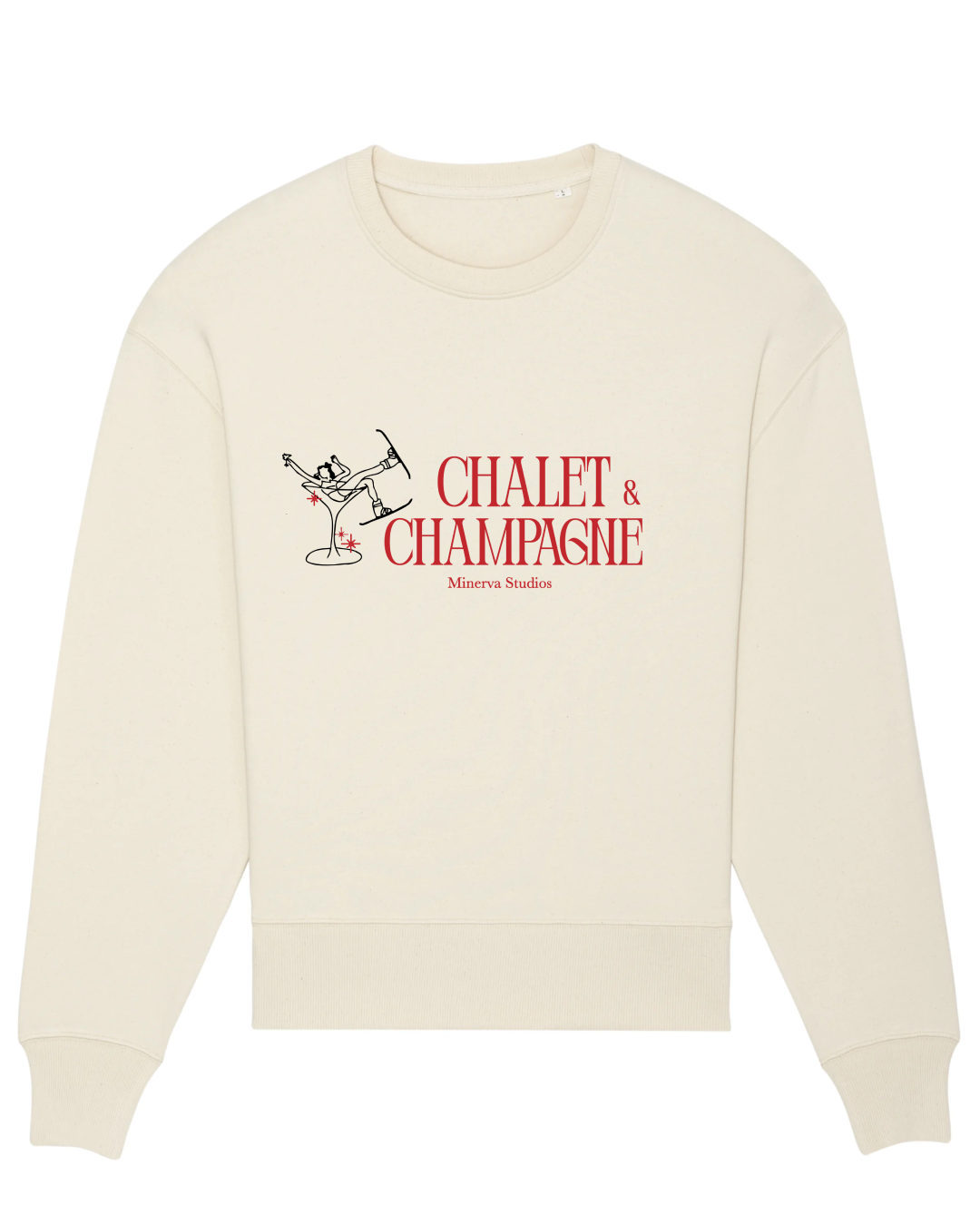 Chalet & Champagne Crewneck - Natural