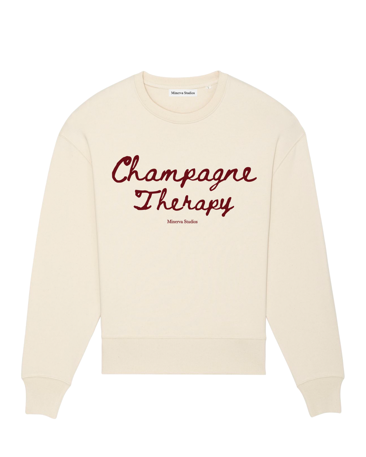 Champagne Therapy Crewneck - Cream