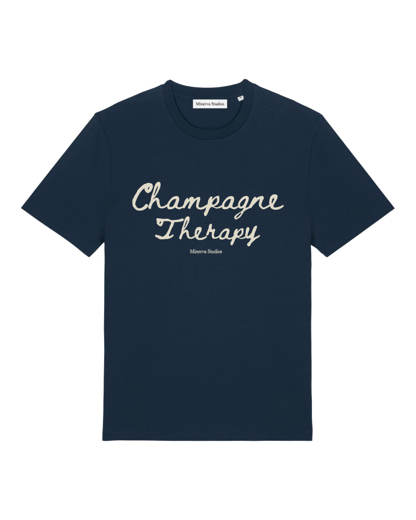 Champagne Therapy T-Shirt - Navy