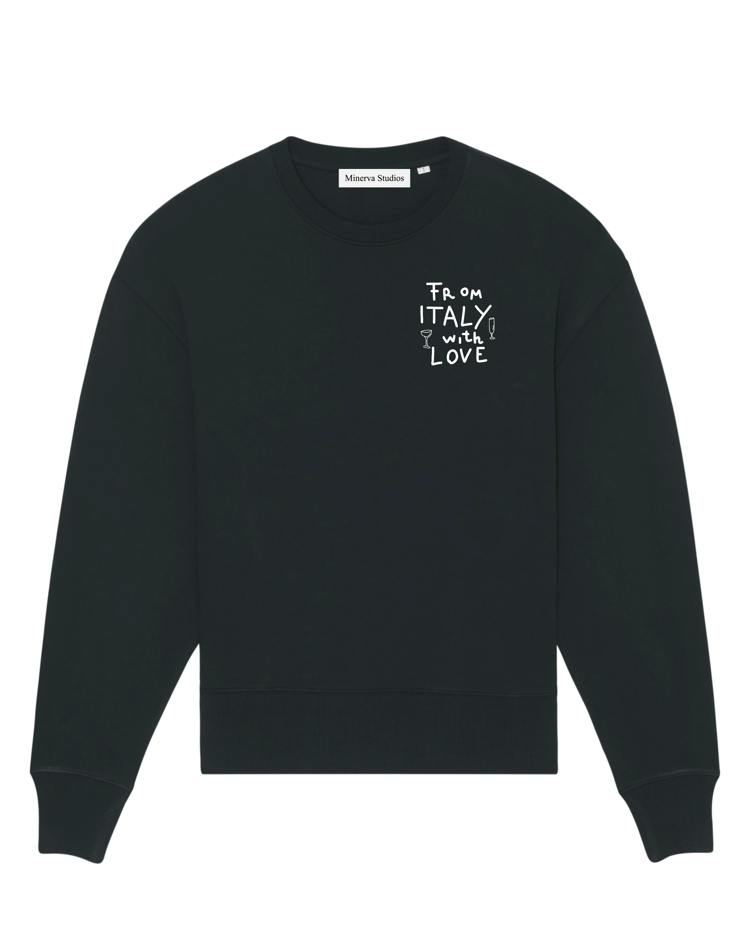 From Italy with Love Crewneck - Black