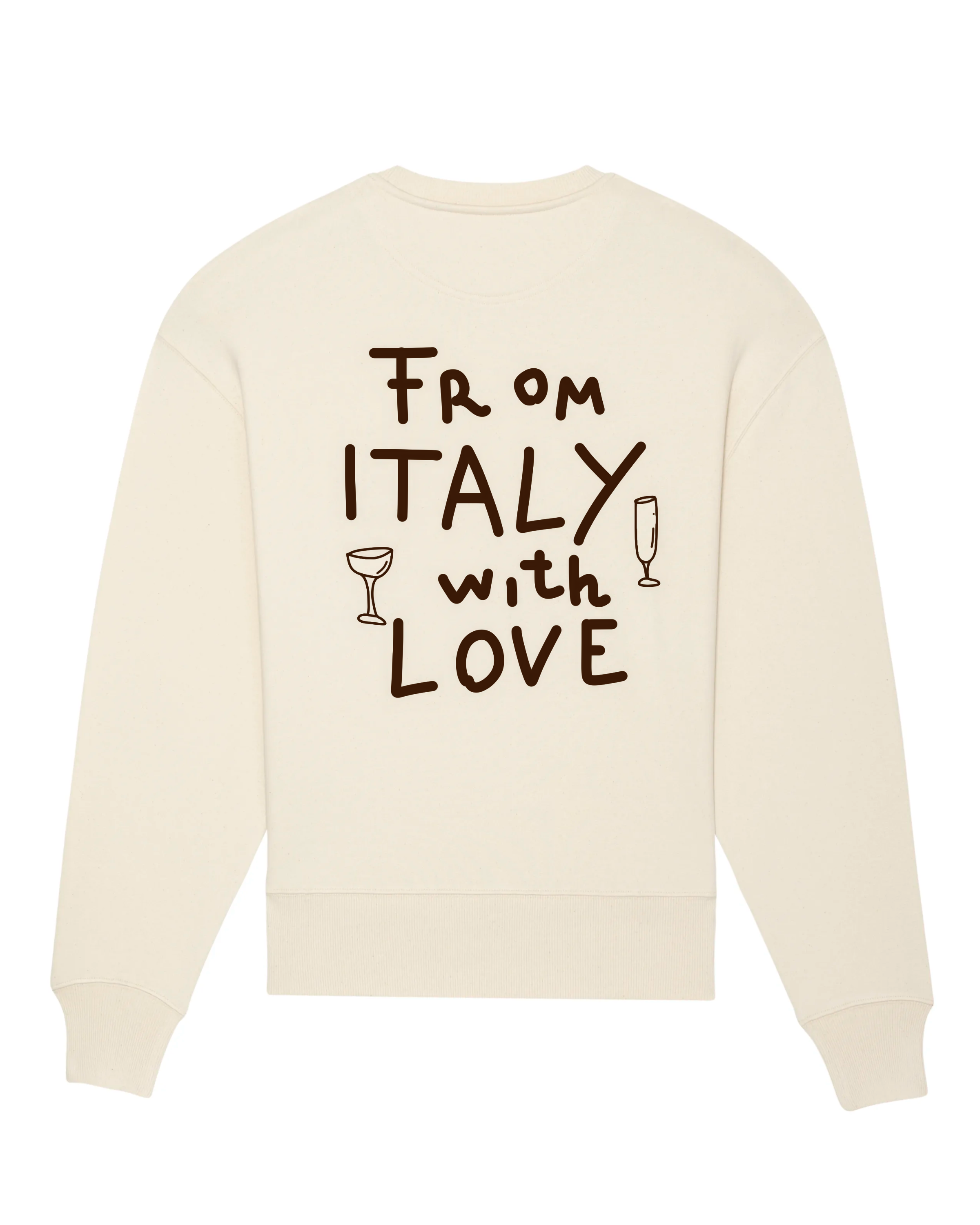 From Italy with Love Crewneck - Cream