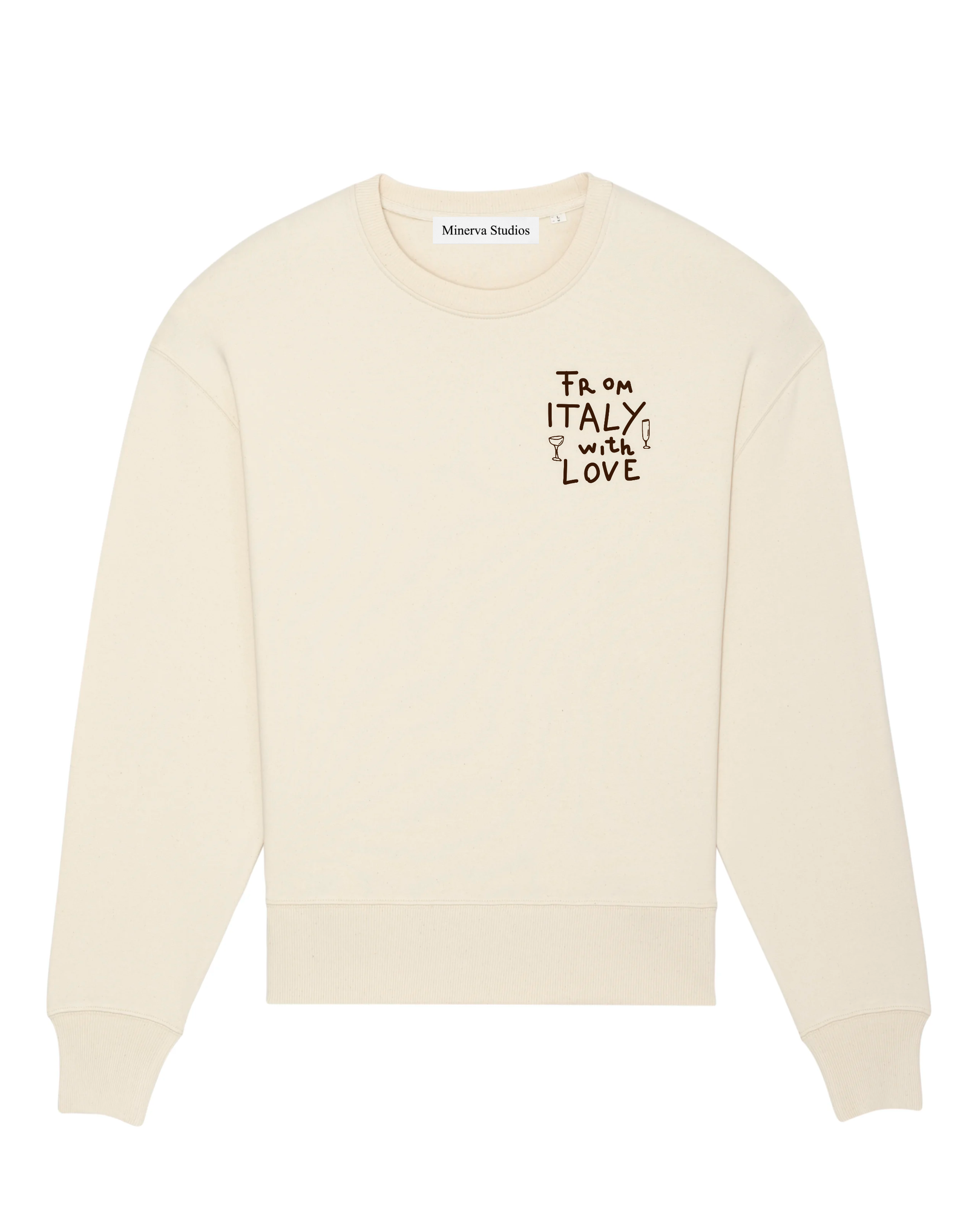 From Italy with Love Crewneck - Cream